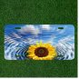 Custom Personalized License Plate Auto Tag With Sunflower In Water Pond Design