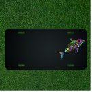 Custom Personalized License Plate With Add Names To Colorful Dolphin Design NEW