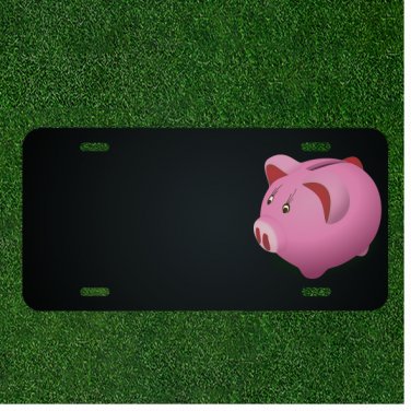 Custom Personalized License Plate With Add Names To Piggy Bank Coin Dollar