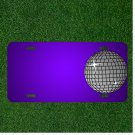 Custom Personalized License Plate With Add Names To Disco Ball Mirror Shiny