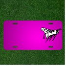 Custom Personalized Car License Plate With Add Names To Bee Flying Stripes