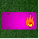 Custom Personalized Car License Plate With Add Names To Fire Flame Danger