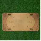 Creative License Plate Auto Tag With Fancy Brown Design Add Names Or Pictures