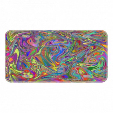 Custom Personalized License Plate Tag With Colorful Trippy Design Add Texts