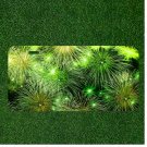 Custom Personalized License Plate Tag With Green Fire Works Design Add Numbers