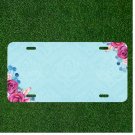 Custom Personalized License Plate Auto Tag With Purple Flowers Design Add Names