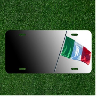 Custom Personalized License Plate Auto Tag With Flag Of Italy Add Names