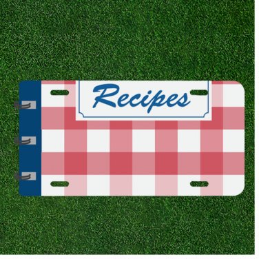 Custom Personalized License Plate Auto Tag With Recipes Design Add Words NEW