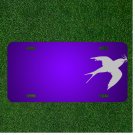 Custom Personalized License Plate With Add Names To Swallow Bird Flying Grey