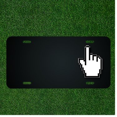 Custom Personalized License Plate With Add Names To Cursor Mouse Click