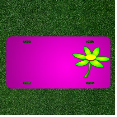 Custom Personalized Car License Plate With Add Names To Flower Bloom Blossom