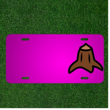 Custom Personalized Car License Plate With Add Names To Tree Stump Forest