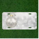 Creative License Plate Auto Tag With White Snowflake Ornament Add Names