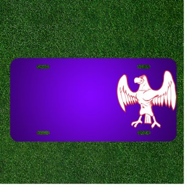 Custom Personalized License Plate With Add Names To Spread Eagle Bird Wings