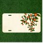 Custom Personalized Auto Tag With Amazing Red And Yellow Flowers Add Names