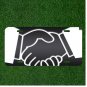 Custom Personalized License Plate Auto Tag With Hands Shaking Cartoon Design