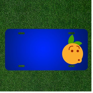 Custom Personalized License Plate With Add Names To Clementine Orange Cartoon
