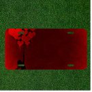 Custom Personalized License Plate Auto Tag With Lady With Red Hearts Add Names