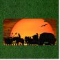 Custom Personalized License Plate Auto Tag With Sunset And Ancient Warriors