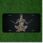 Custom Personalized License Plate Auto Tag With Colorful YOGA Meditation Person