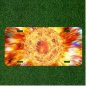 Custom Personalized License Plate Auto Tag With Flaming Planet Colorful Splash