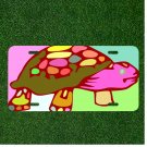 Custom Personalized License Plate Tag With Colorful Fancy Turtle Cartoon NEW