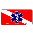 Custom Personalized License Plate Car Auto Tag Design With Blue Medical Snake