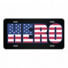 Custom Personalized License Plate Car Tag With Hero In USA Colors