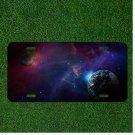 Custom Personalized License Plate Auto Tag With Stunning Planet Earth Space Art