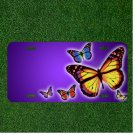 Custom Personalized License Plate Auto Tag With Beautiful Butterflies Add Names