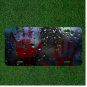 Custom Personalized License Plate Auto Tag With Amazing Red Blood Hands Design