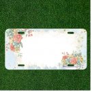 Creative License Plate Auto Tag With Colorful Roses Design Add Names Or Pictures