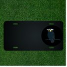 Custom Personalized License Plate With Add Names To Owl Dark Black Grey Bird