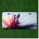 Creative License Plate Auto Tag With Warrior On Horse Colorful Design