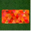 Red Hot Triangle Tile Mosaic Custom Novelty License Plate Car Tag