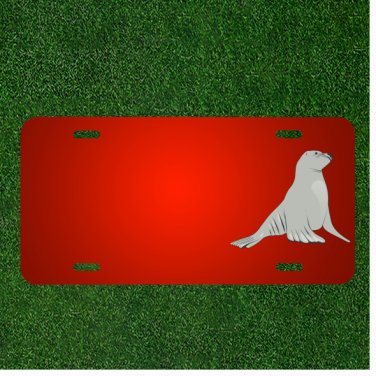 Custom Personalized License Plate With Add Names To Sea Lion Mammals Sea