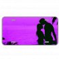 Custom Personalized License Plate tag With Couple Purple Background Add Names