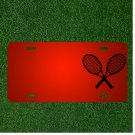 Custom Personalized License Plate With Add Names To Tennis Black Two Sports