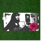 Custom Personalized License Plate Auto Tag With Vivid Fade Of  Women Pink Rose