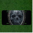 Custom Personalized License Plate Auto Tag With Skull In Miror Scary Design