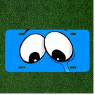 Custom Personalized License Plate Auto Tag With Emoji Eyes Design NEW