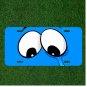Custom Personalized License Plate Auto Tag With Emoji Eyes Design NEW
