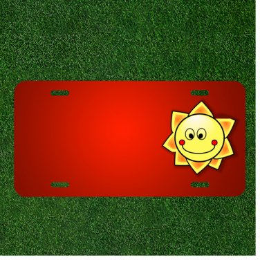 Custom Personalized License Plate With Add Names To Sun Sunshine Sunlight