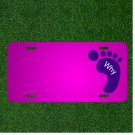 Custom Personalized Car License Plate With Add Names To Footprint Footstep