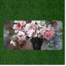 Custom Personalized License Plate Auto Tag With Amazing Pink Flower Vase Design