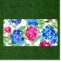 Custom Personalized License Plate Auto Tag With Blue And Pink Flowers Design