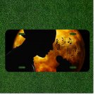 Custom Personalized License Plate Auto Tag With Guy Singing By Moon Design