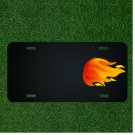 Custom Personalized License Plate With Add Names To Red Flame Fire Design