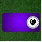 Custom Personalized License Plate With Add Names To Heart Love Button Emblem