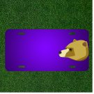 Custom Personalized License Plate With Add Names To Head Eyes Brown View
